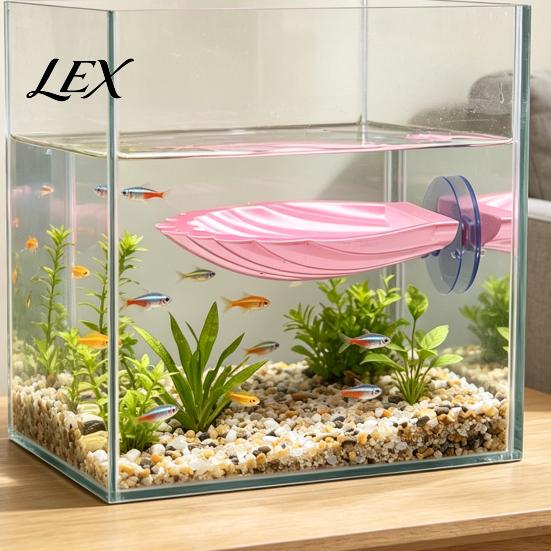 Betta Fish Resting Spot Hammock Shell, with Suction Cup, Tank Platform Platform, Aquarium Accessory for Sleeping Hiding Playing