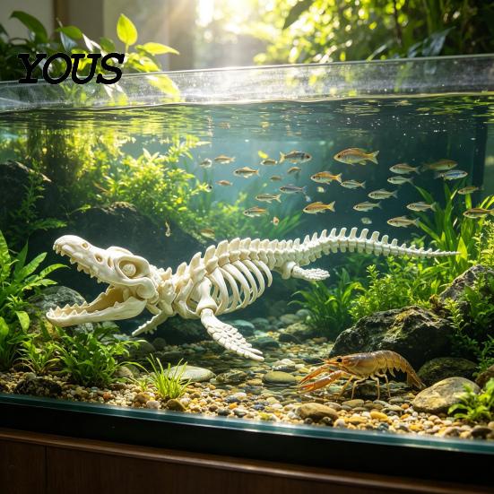 Декорация скелета динозавра для аквариума, Декорация для аквариума, 3D-печатная кость динозавра, Улучшитель среды, Модель тела, Фигурка для аквариума, Ландшафтный дизайн