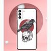 Чехол Crow Raven Dark Skull для Samsung Galaxy S25 Ultra S20 S21 S22 S23 S24 Plus S9 S10 S24 FE S25 FE Чехол Funda