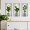 Tropical Potted Wall Stickers DIY Peel and Stick Green Pot Plant Stickers 3D Green Pot Plants Wall Decals