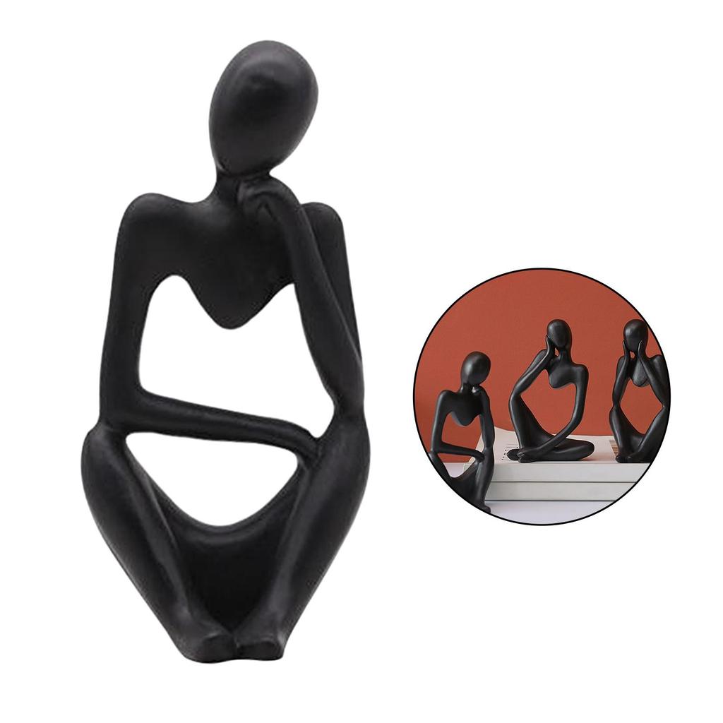 Resin Thinker Sculpture Creative Home Figurine Birthday Gifts Hollow Statues