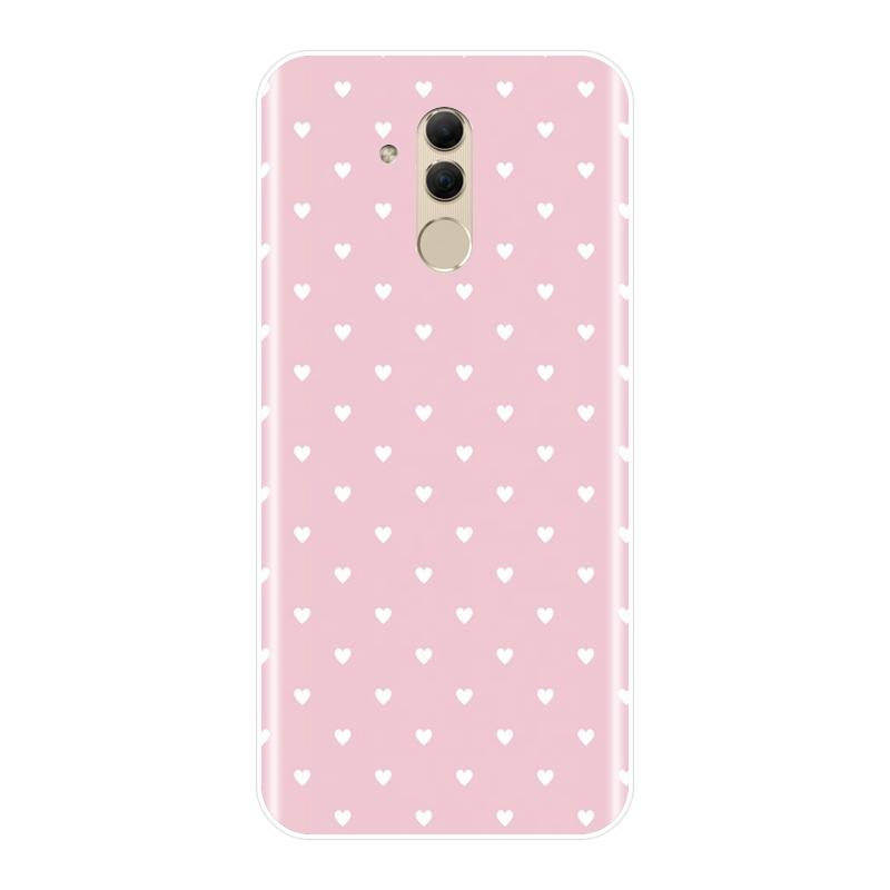 Back Cover For Huawei Mate 20 10 9 Lite Polka Dot Heart Love Pink Red Silicone Soft Phone Case For Huawei Mate 7 8 9 10 Pro Case