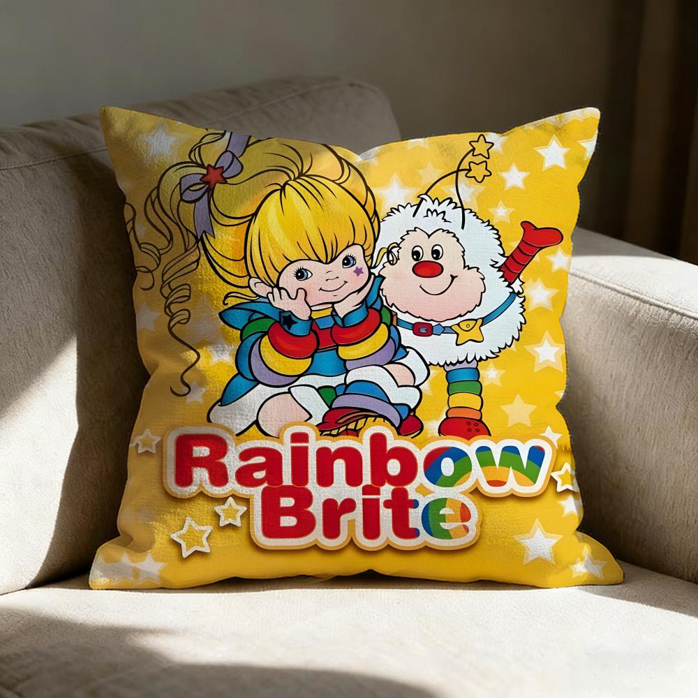 Rrainbow Brite Cute Pillow Case Pillowcase Doublesided Printed Sofa Cushion Bedroom Headboard Pillow