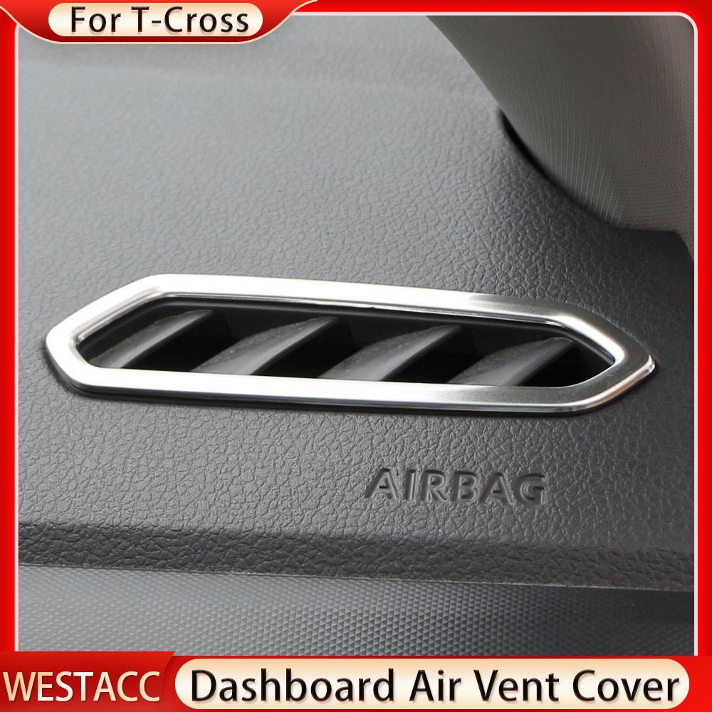 Автомобильная рамка для вентиляционного отверстия, наклейка, накладка для Volkswagen VW T-cross Tcross 2018 2022 2023 LHD