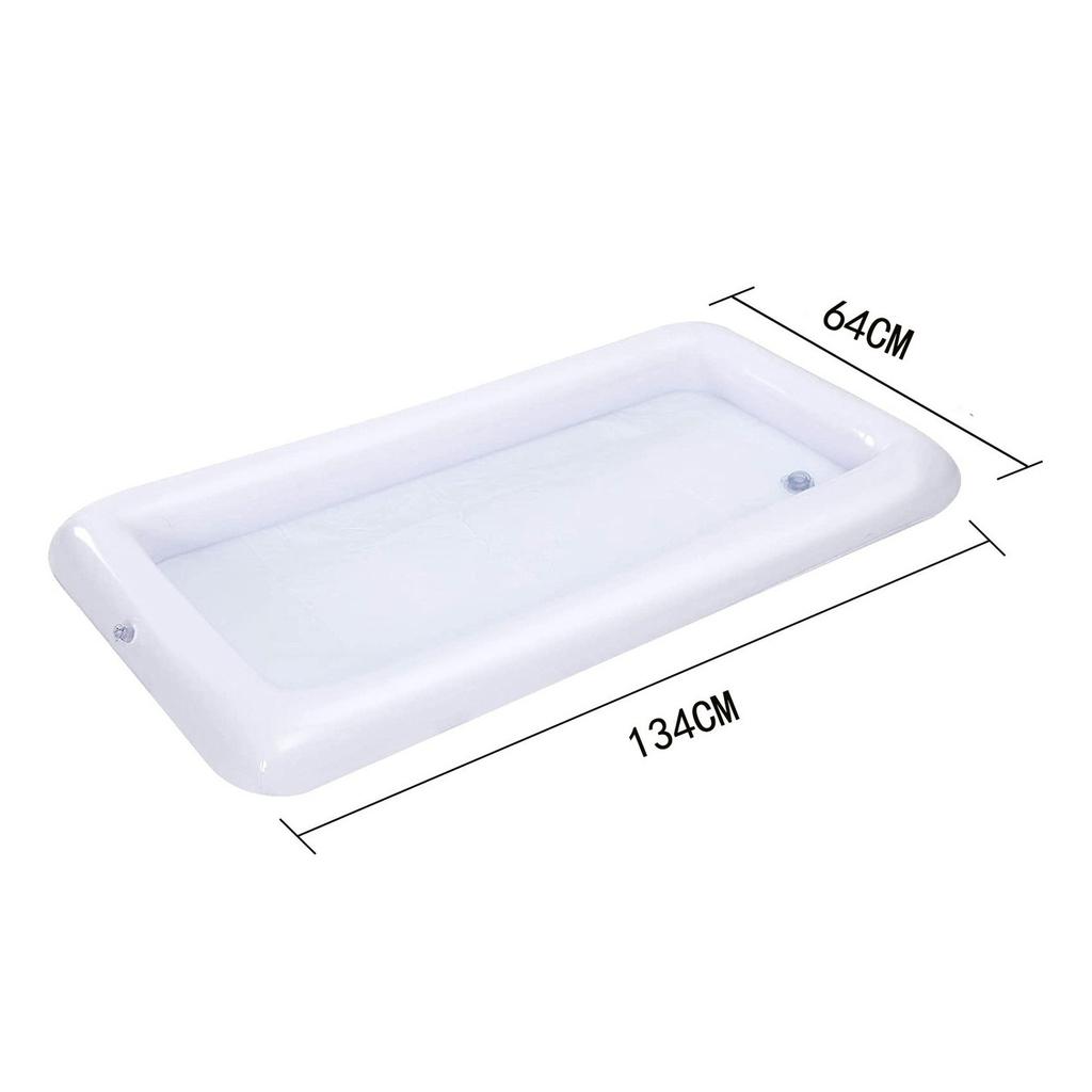 Надувной сервировочный бар Салатный поднос для льда Контейнеры для еды и напитков Барбекю Пикник Бассейн Вечеринка Товары для шведского стола Салатный поднос для еды и напитков