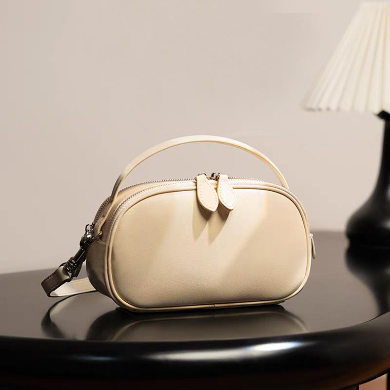 Кожаная сумка женская 2025 весна и лето новая сумка-камера модная универсальная сумка-мессенджер портативная повседневная женская сумка через плечо