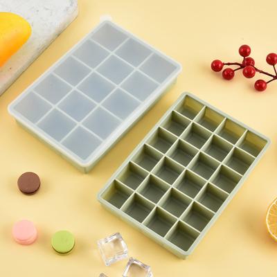 Силиконовый лоток для льда с крышкой, 15/24 ячейки, легко вынимается, не содержит бисфенол А, летний холодильник, пресс-форма для приготовления коктейлей и виски, льдогенератор, кухонные принадлежности