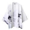 Men's Ink Painting Style Print Quick Dry Hanfu Cardigan With Seven Part Sleeves