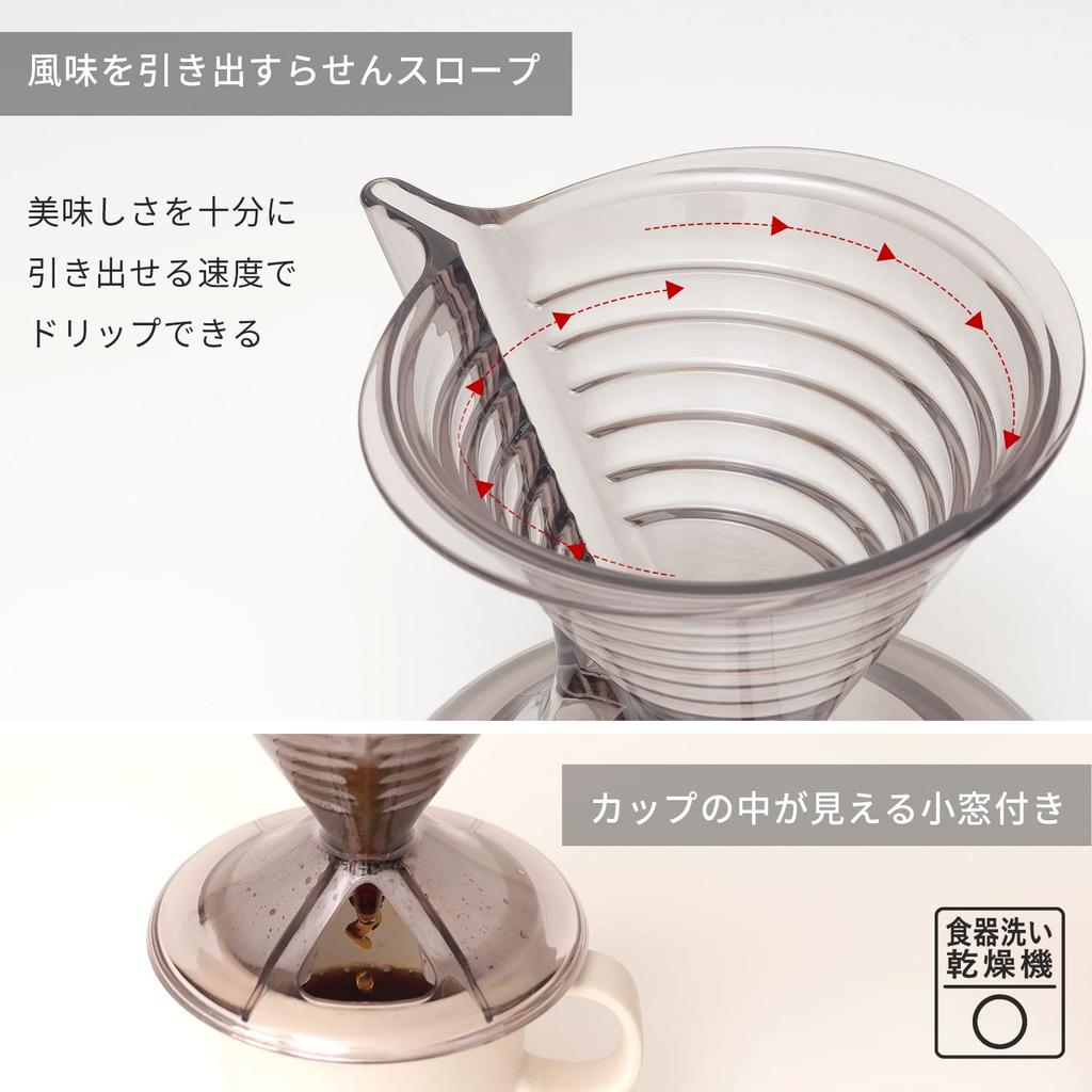 Marna Dripper and Mug Set Coffee Cup Ready to K767W (1-2 cups/130ml/White) (with leaflet)