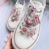 1Pcs Pink Shoelace Charm Buckle for Girls DIY Fashion Sneaker Accessories Shoe Laces Charms Decorations