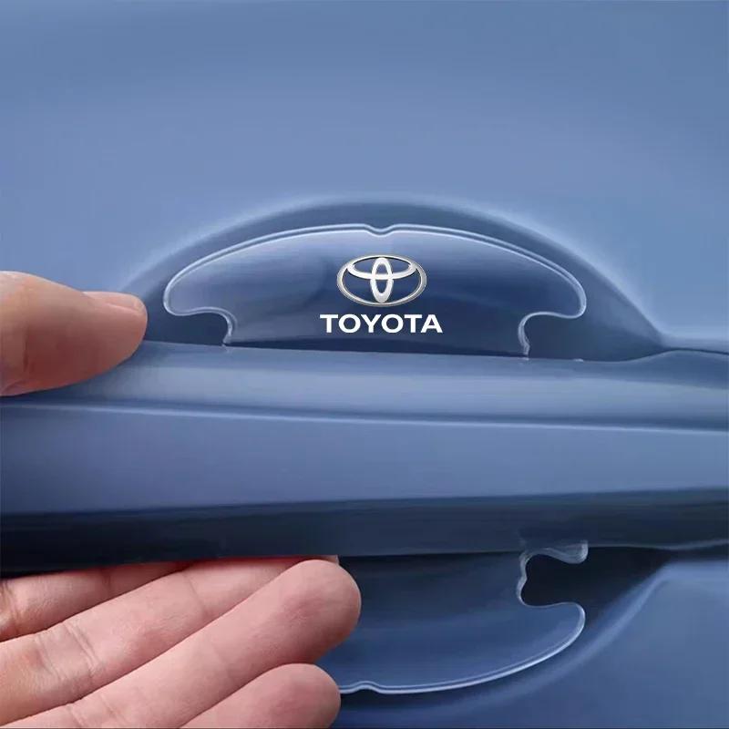 4 шт. Прозрачный протектор от столкновений для двери автомобиля, бампер, наклейка для Toyota Camry Corolla Yaris Chr Auris Avensis T25