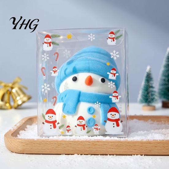 Snowman Stress Relief Toy Christmas Toy, Soft Xmas Tree Squeeze Palm Sized Balls Cat Paw Sensory Fidget Holiday Party Favors Shape
