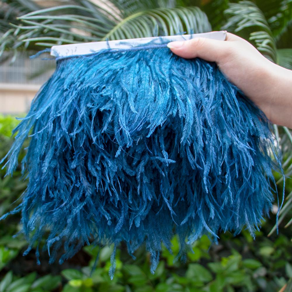 Feather1Meter Отделка из страусиных перьев 10-15/15-18/18-22 см Перья Бахрома Лента для Домашней Вечеринки Платья Шитья Свадебного Украшения Высокое Качество