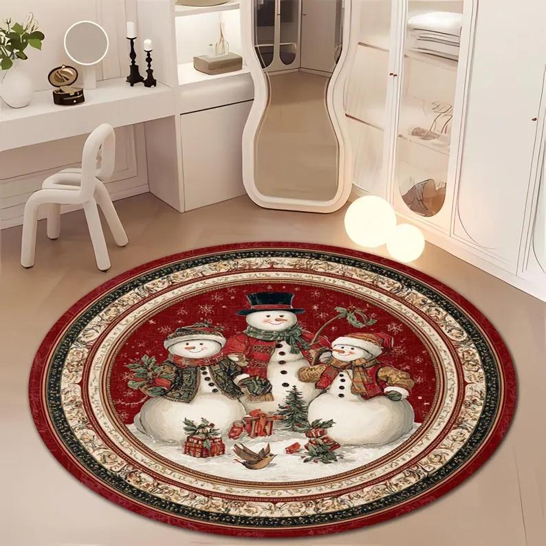 Texas Star Area Rug Round Brown Western Country Rugs Retro Pentagonal Star Cowhide Carpet Non-Slip Western Rugs for Living Room