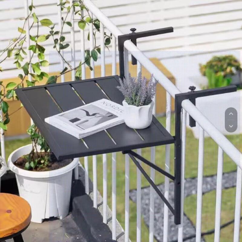 Outdoor Iron Balcony Folding Hanging Table
