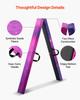 8FT Folding Balance Beam for Kids, 136.1KG Stable Support Gymnastics Floor Beam with Non-Slip Mat, Wood-Core Gymnastics Training Equipment with