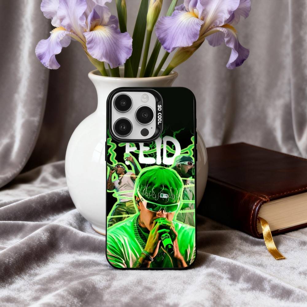 F-Feid-D F-Ferxxo S-SIXDO S-Singer Phone Case For iPhone17,16,15,14,13,12,11 Plus,Pro Max Black Candy silver phone case
