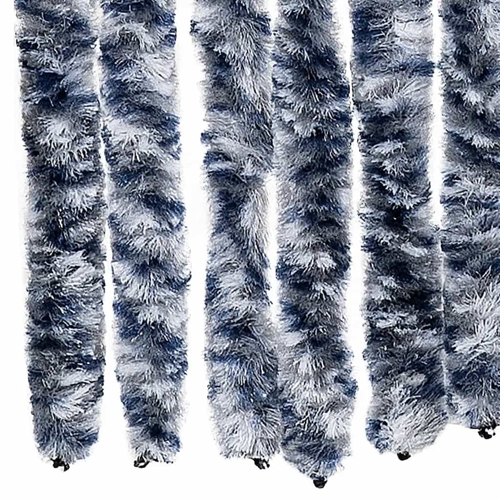 Insect Protection Curtain Blue and White 56 x 200 cm Chenille