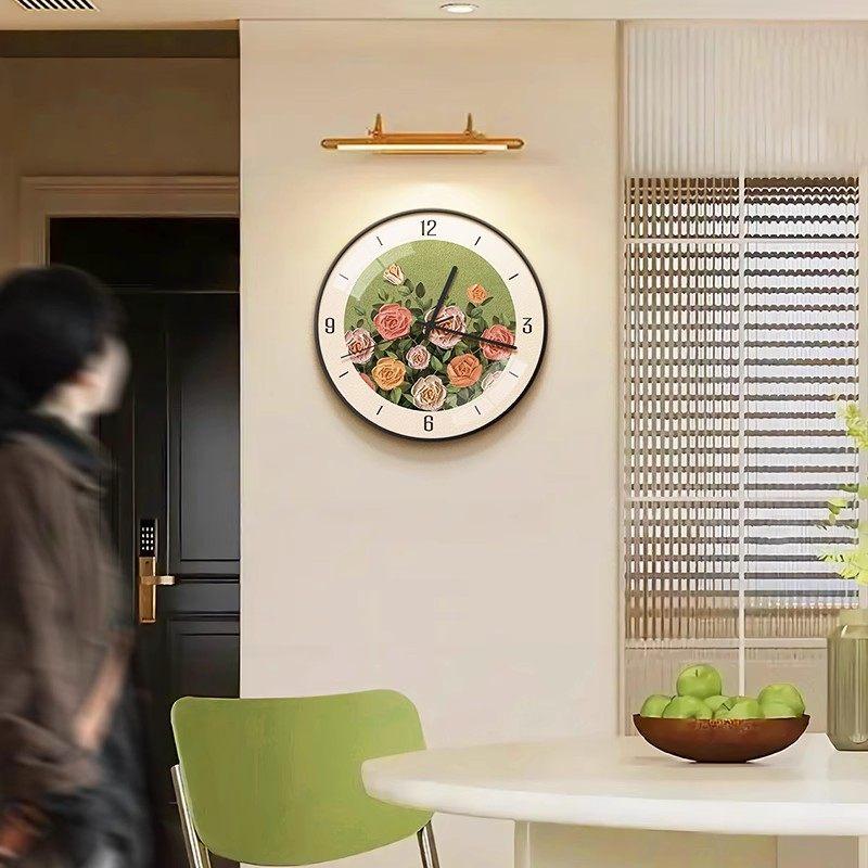 Round Restaurant Wall Clocks Design Aesthetic Silent Wall Clocks Chinese Style Digital Orologio Da Parete Ornaments Home Decor