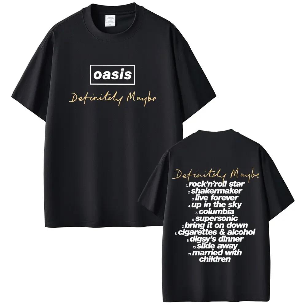 O-Oasis Live 25 Tour T Shirt Men Women Gothic Vintage Overd Tshirt Men's High Quality Short Sleeve T-shirts#Color(3)