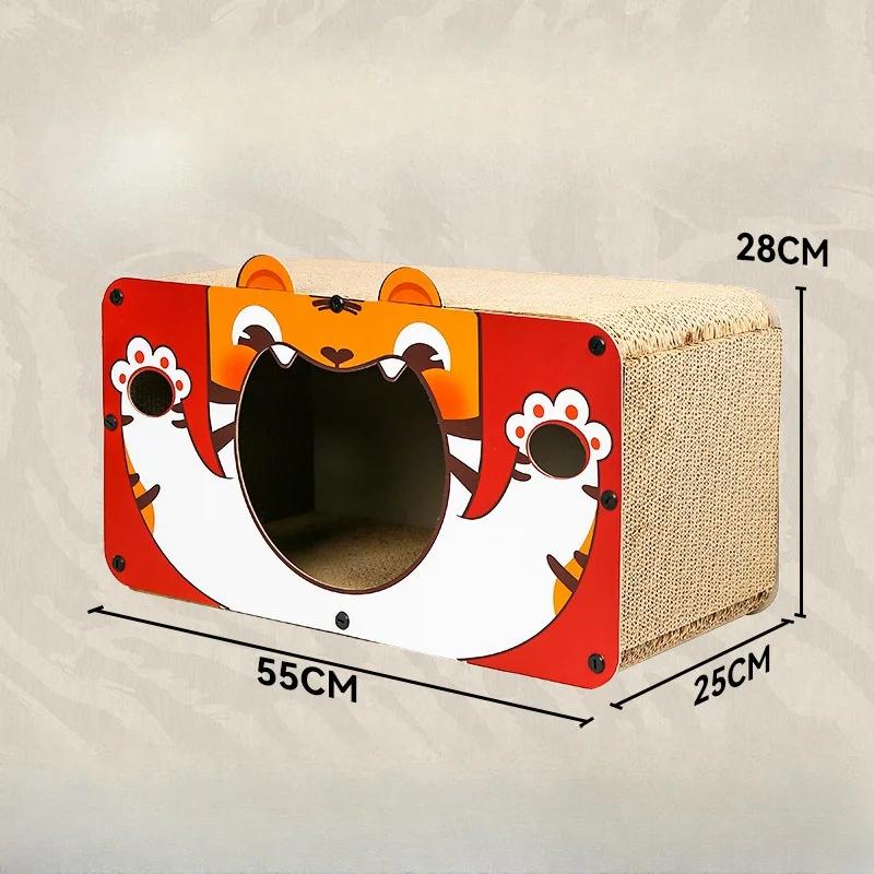 Забавный кошачий домик, большая когтеточка для кошек, винтажное ТВ-радио, кошачья когтеточка, кровать, игрушка для кошек, когтеточка, домашняя игрушка для кошек