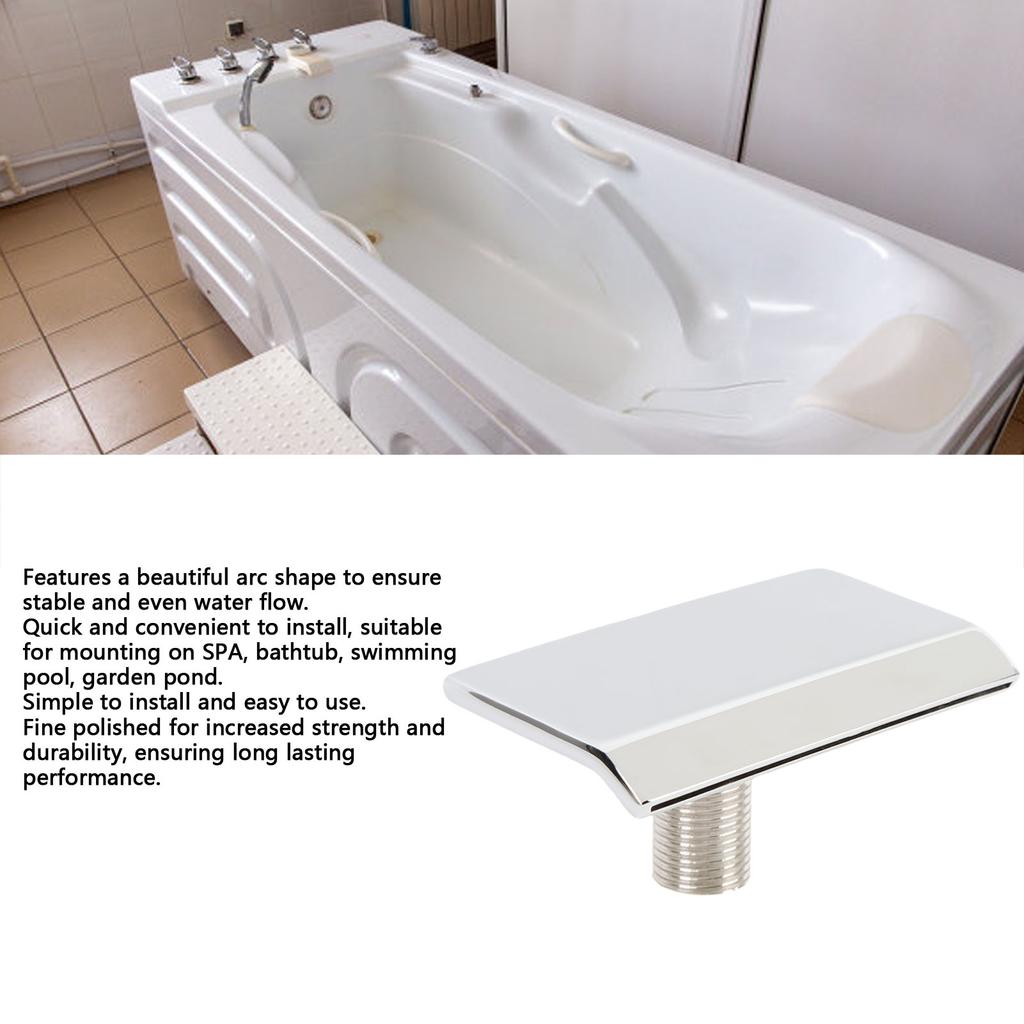 Бассейн Ванна Водопад Излив для ванны G1/2 Наружная резьба СПА Бассейн Настенный Водопад Выход Насадка Нержавеющая сталь