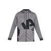 UA Sports Training Fleece Casual Hooded Zip Sweatshirt Men Sweatshirt Gray 1320756-019