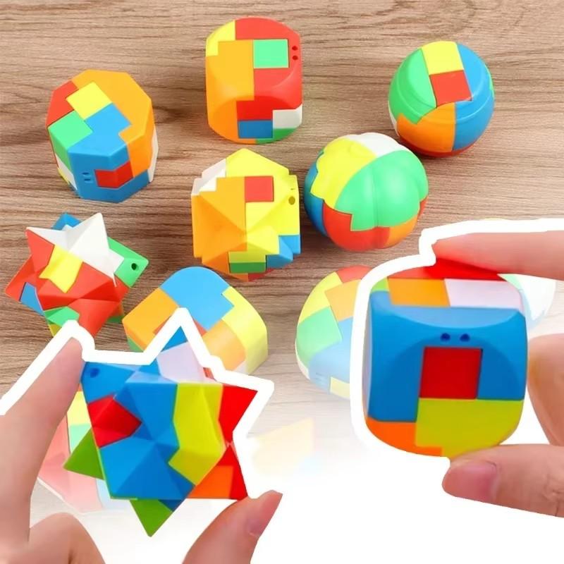12 шт. 3D-головоломка Ключ Лубань Брелок Головоломка Игра Кубик Рубика Интеллектуальные Детские Образовательные Игрушки Для Детей Взрослых Антистресс