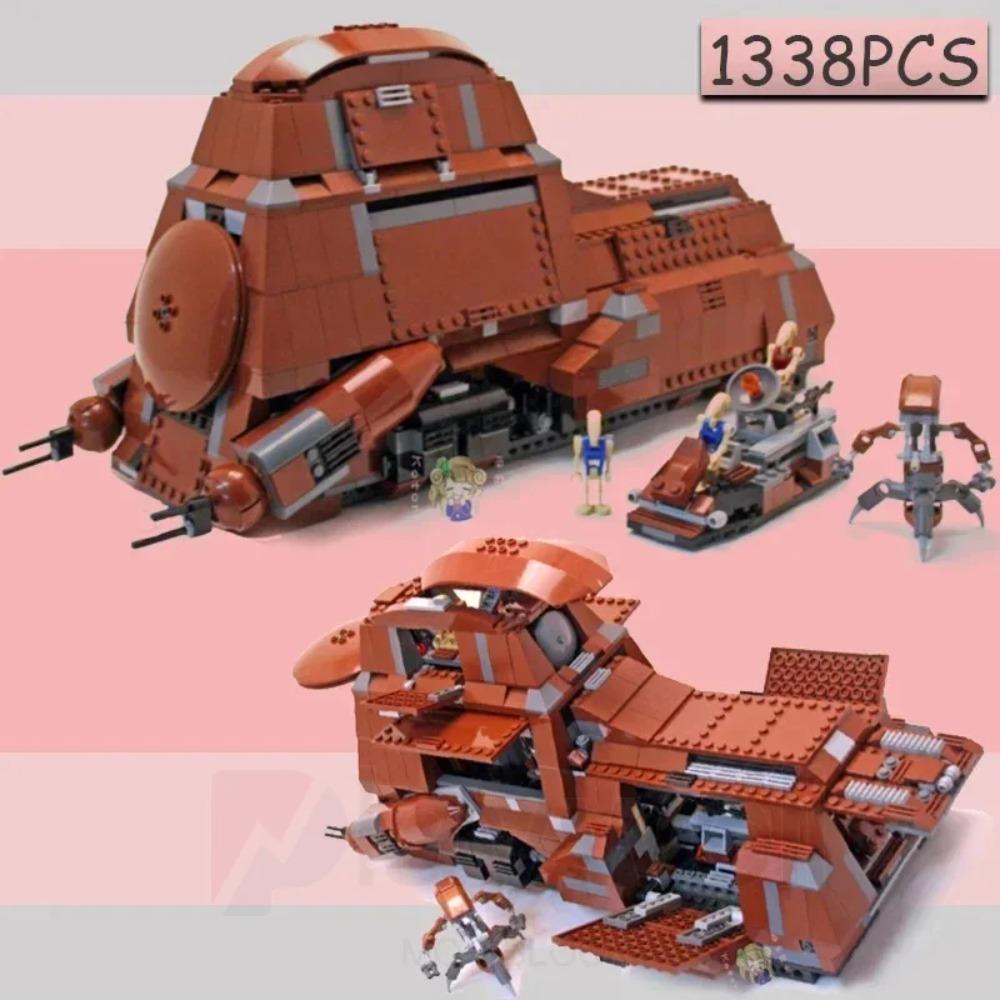 Space Wars 1326PCS Trade Federation Moc MTT Model Classic Building Blocks Droid Carrier Bricks Compatible 7662 Christmas Toys
