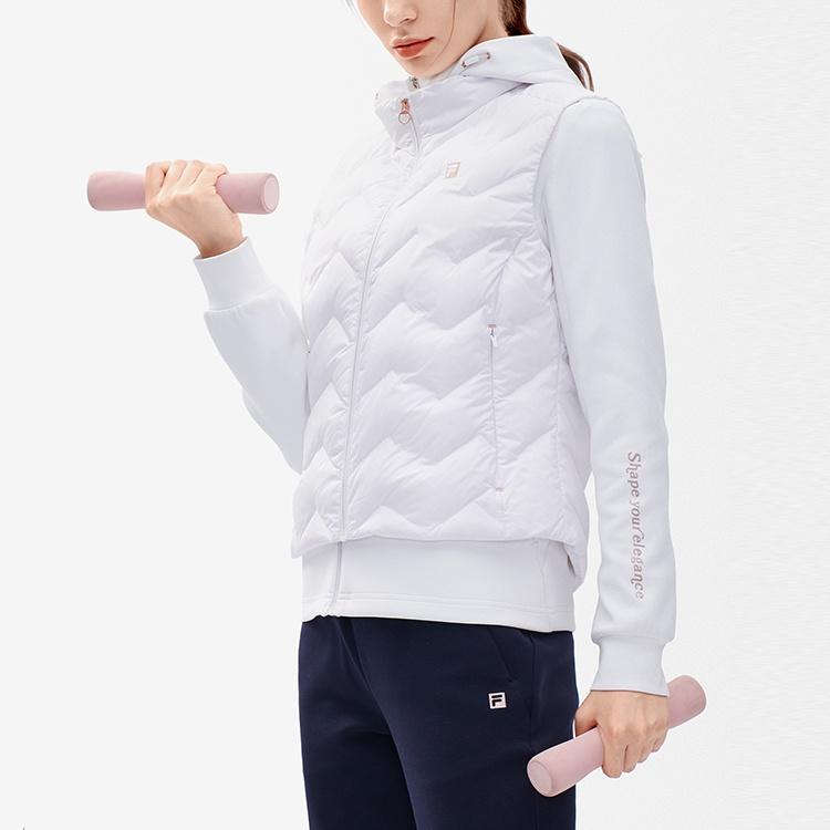 FILA Down Jacket Winter Women's Jade White A11W241922F-WT