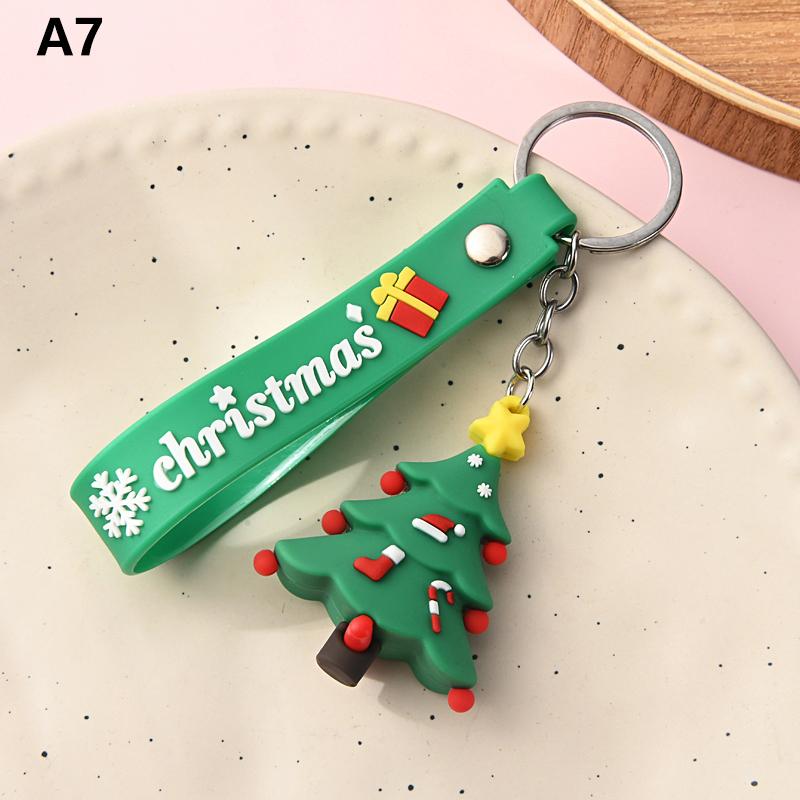 Креативный милый рождественский брелок-подвеска Санта-Клаус Снеговик Лось Рождественская елка Мультфильм Пара Автомобиль Рюкзак Подвеска Украшение