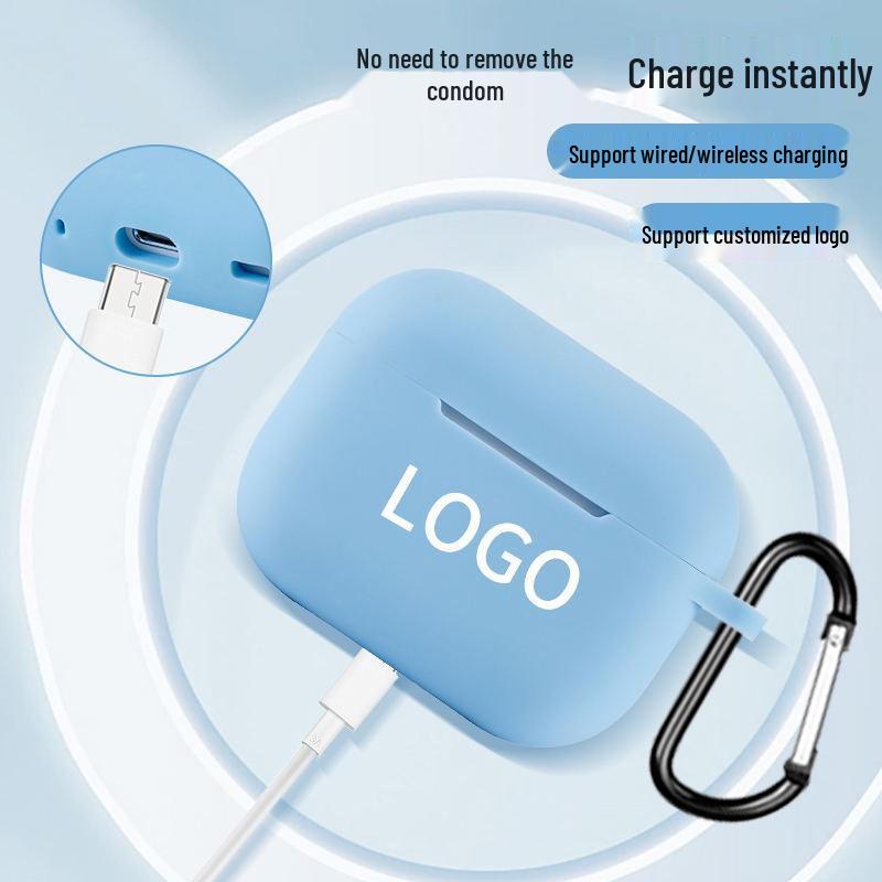 Однотонный силиконовый защитный чехол для Apple AirPods Pro 2