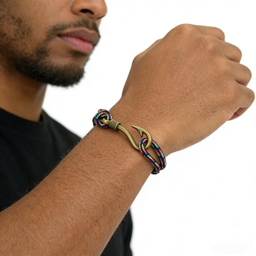 Noter 10 Colors Minimalist Elegance Fishhook Bracelet Men Selected A Grade 3mm Milan String Unfading No Deforming Leisure Joias