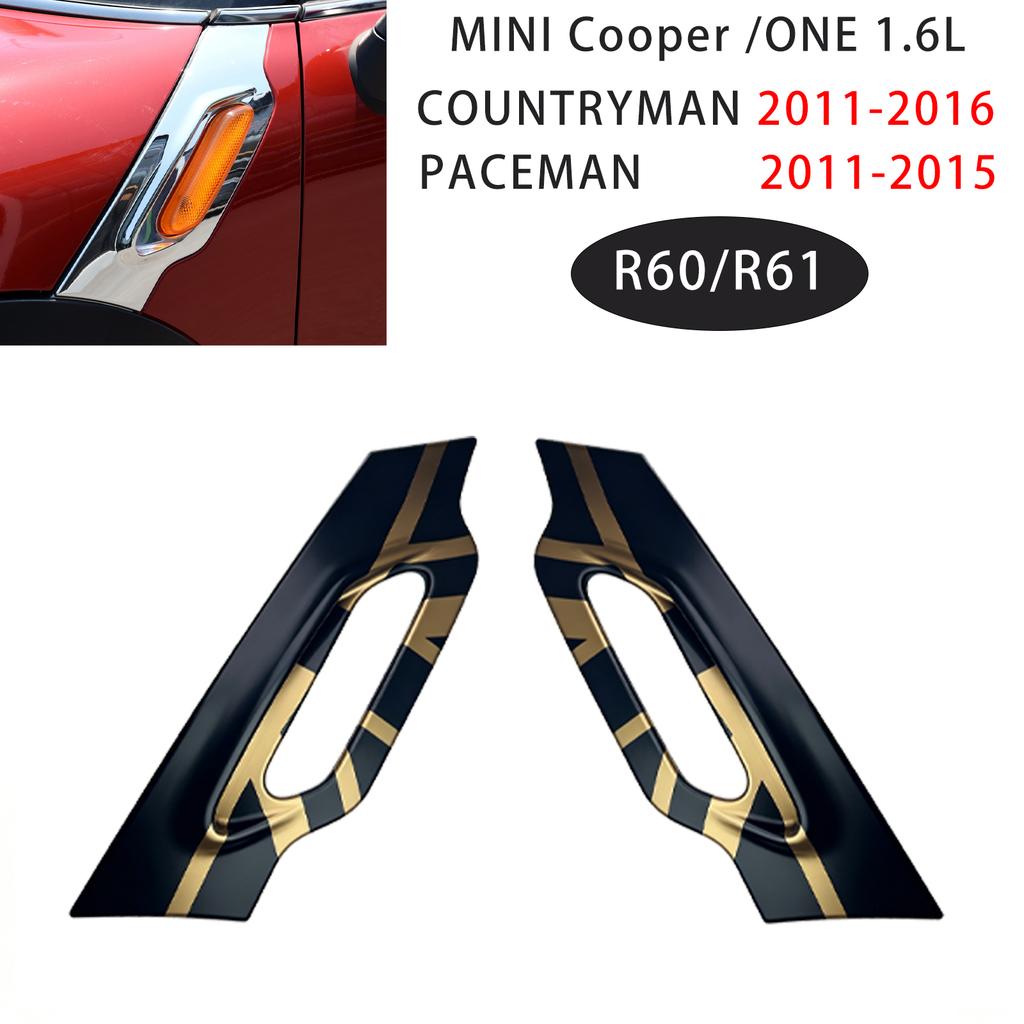 Car Fender Turn Signal Light Covers Stickers For MINI Cooper Countrman R60/Paceman R61 2011-2016 Exterior Auto Accessories