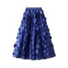 Tooxika Women's Half Length Skirt, Three-dimensional Decal Polka Dot Gauze Skirt, Large Swing Skirt