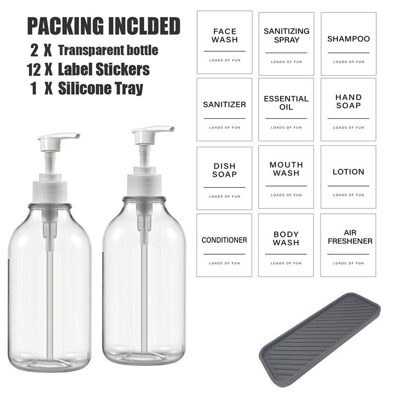 Диспенсер для шампуня и кондиционера настенный 500 мл многоразовый флакон для мыла для ванны лосьон для душа мыло дозатор для ванной комнаты