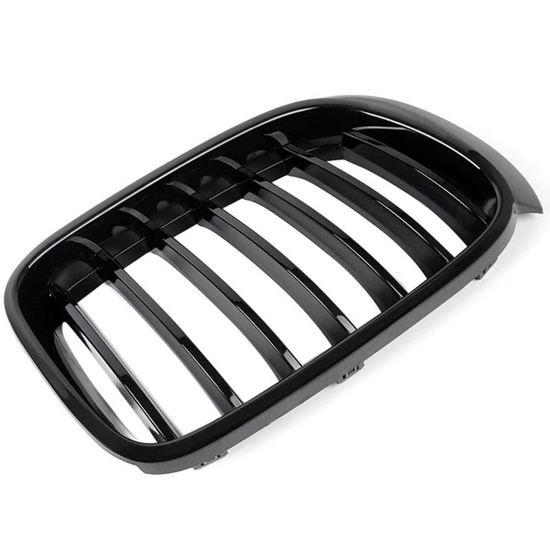 Передняя спортивная решетка для почек автомобиля, матовая глянцевая решетка для BMW X3 F25 X4 F26 14-17, сменный гоночный бампер с одной линией