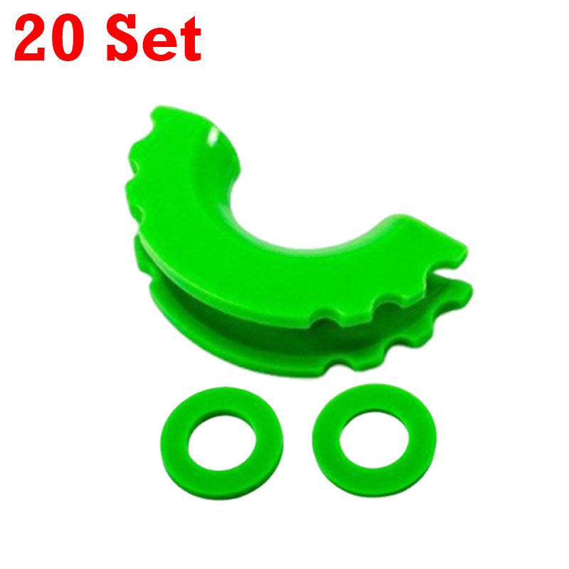 20 Sets 3/4" D-Ring Shackle Protective Cover with Washer Bow Shackles Isolator Anti Collision Covers Automotive Truck Accessory