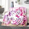 1 шт. Плед Hello Kitty с единорогом Легкий фланелевый плед для дивана, кровати, путешествий, кемпинга, гостиной, офиса, дивана, кресла