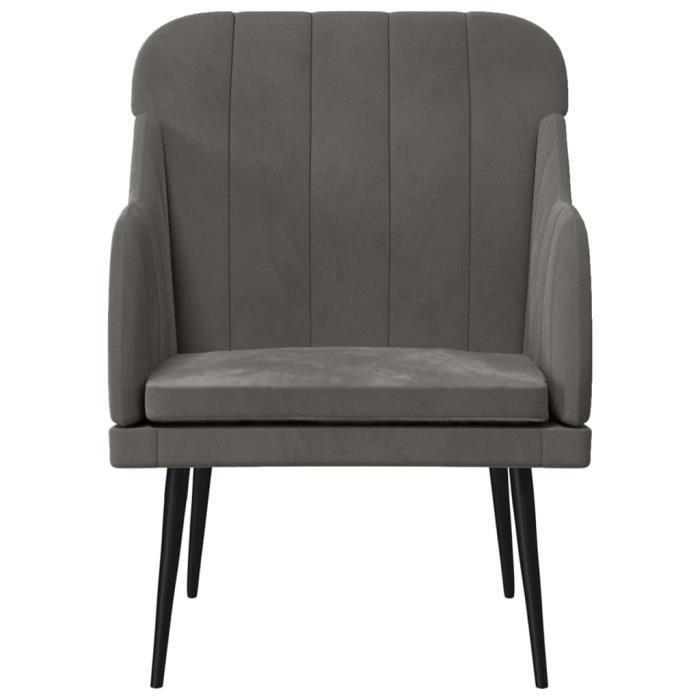 VidaXL Armchair Dark Grey 63x76x80 Cm Velvet 351455