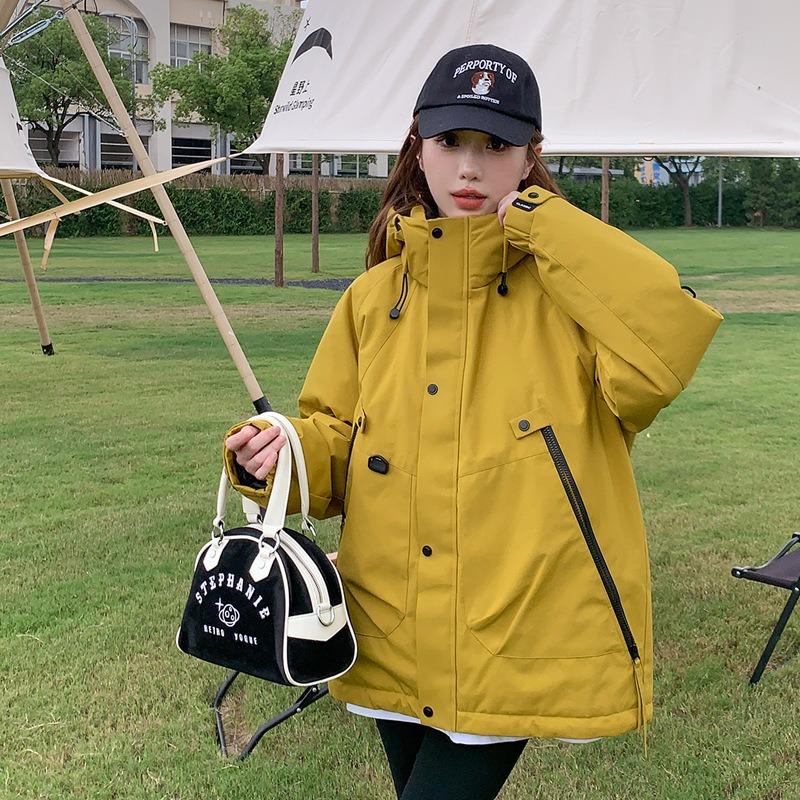 Пуховая одежда с хлопковой подкладкой женские зимние куртки утолщенные парные рабочие куртки с хлопковой подкладкой короткая куртка для улицы куртка с хлопковой подкладкой