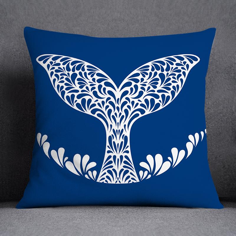 Pillowcases Home Office Decor Cushion Covers Blue Mermaid Sailor Marines