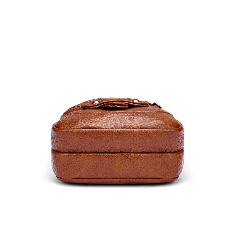 Yogodlns Vintage Soft Leather Crossbody Bags Rivet PU Women Messenger Shoulder Bag Small Female Handbags Phone Purses Black and Brown