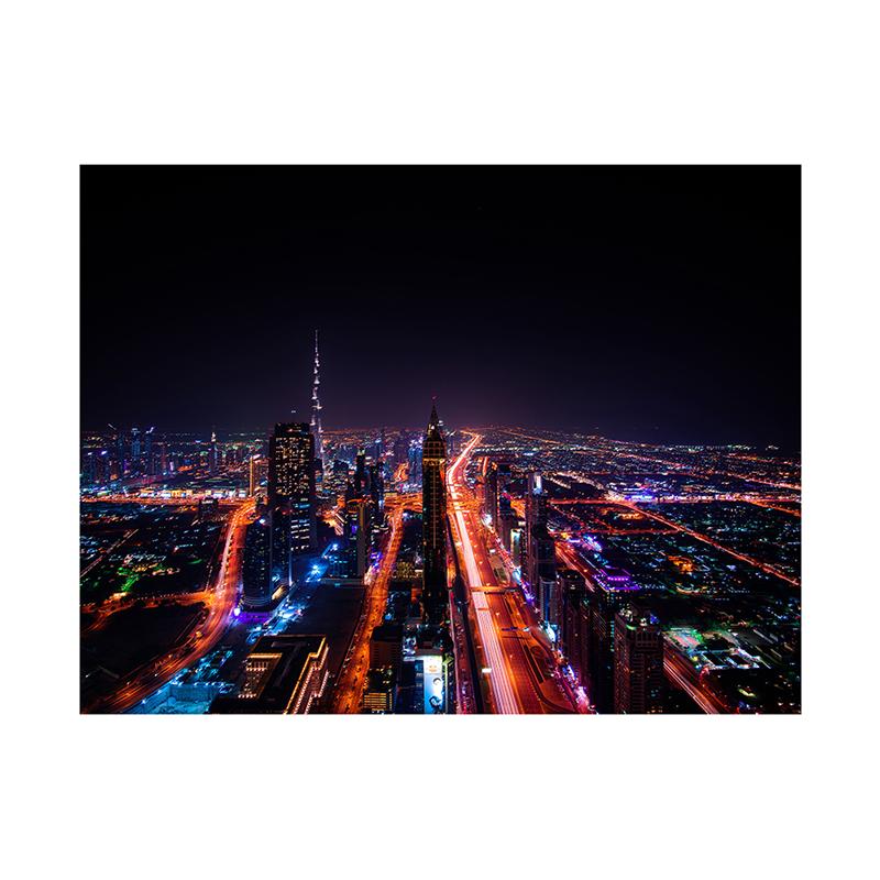 Гобелен «Ночной вид города» для гостиной, спальни, офиса, печать ландшафтной фотографии, настенный, реквизит для студии