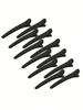 4/12Pcs Side Hair Clips, Salon Clips For Hair Cutting, Washing, Makeup And Styling, Ladies Matte Hair Clips,Back To School