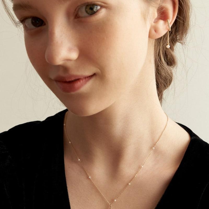 Tatiana [позолота 14 карат] Миньон Жемчужное Ожерелье Пуант_NZ1141