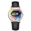 Модные женские наручные часы Cool Eyes Watches Высококачественные женские кварцевые наручные часы с кожаным ремешком Часы для личности меньшинства