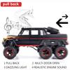 Масштаб 1/22 G63 AMG 6x6 V12, внедорожный черный пикап, модель автомобиля, игрушечный автомобиль из цинкового сплава со звуком и светом для детей, подарок для мальчиков и девочек