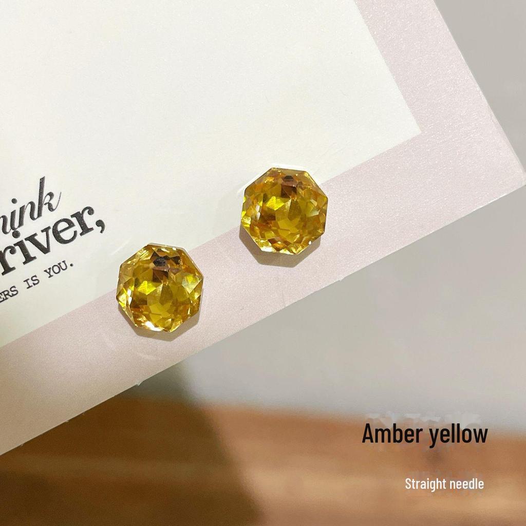 Вспышка Millennium восьмигранные серьги-гвоздики с розой из циркония для женщин - индивидуальный многогранный изысканный дизайн