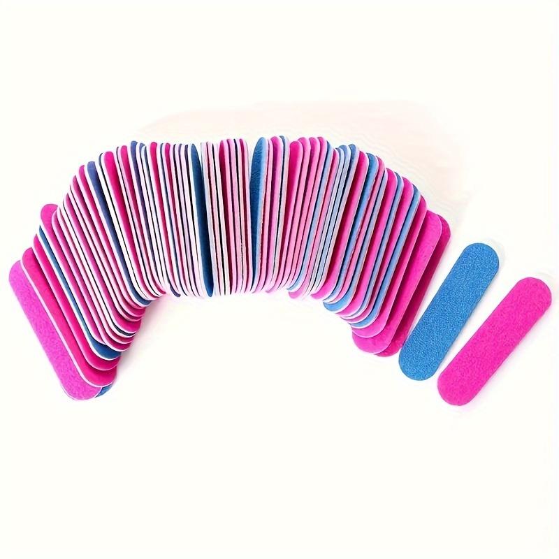 100 шт. двухсторонних пилочек для ногтей, мини-набор шлифовальных блоков для гель-лака, маникюра, педикюра, салонного инструмента для дизайна ногтей